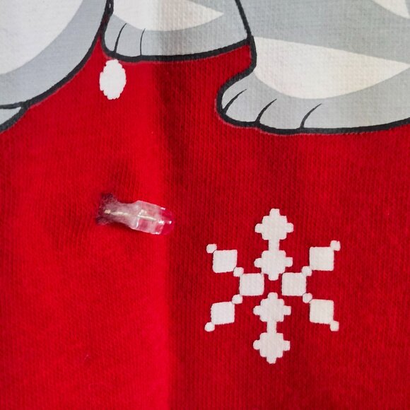 Coca-Cola womans xmas polar bear non working light up sweatshirt junior S  3-5 - Picture 4 of 7